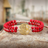 Bracelet de yoga jaspe rouge