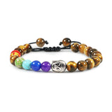 Bracelet chakras oeil de tigre