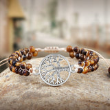 bracelet arbre de vie oeil de tigre