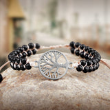 bracelet arbre de vie obsidienne