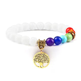 Bracelet chakra pierre blanche