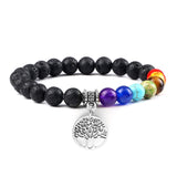 bracelet arbre de vie pierre de lave