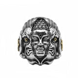 <center>Bague en Argent <br> Bouddha Double Visage</center>