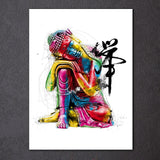 Tableau Bouddha Coloré Méditation