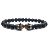 Bracelet couronne pierre mate