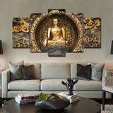Tableau Bouddha Doré
