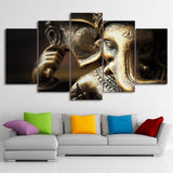 Tableau Bouddha Triptyque Ganesh