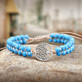 bracelet de yoga azur