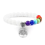 bracelet arbre de vie pierre blanche