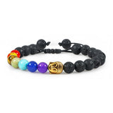 bracelet chakras pierre de lave