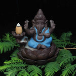 Porte encens Ganesha bleu