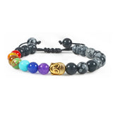 bracelet chakras pierres Yin Yang
