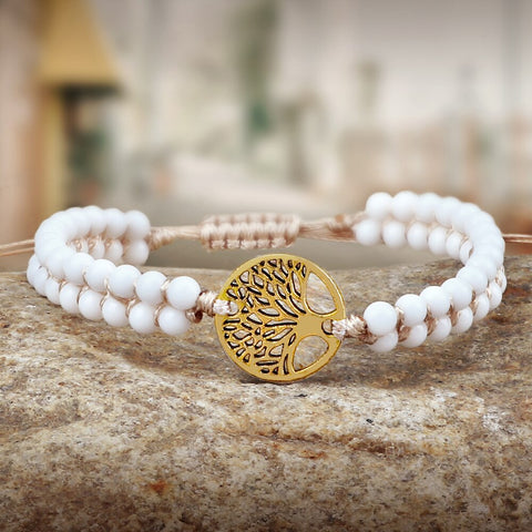 Bracelet de yoga nacre