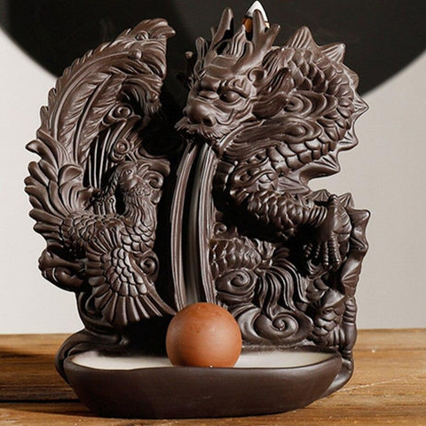 Porte Encens Dragon Céramique