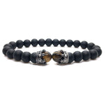 Bracelet couronne pierre mate