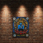 Tableau Bouddha Prière Lotus