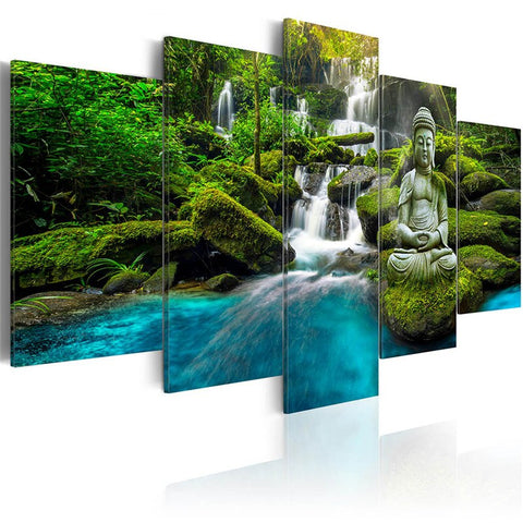 Tableau Bouddha Nature Rivière