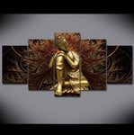 Tableau Bouddha Plume de Paon