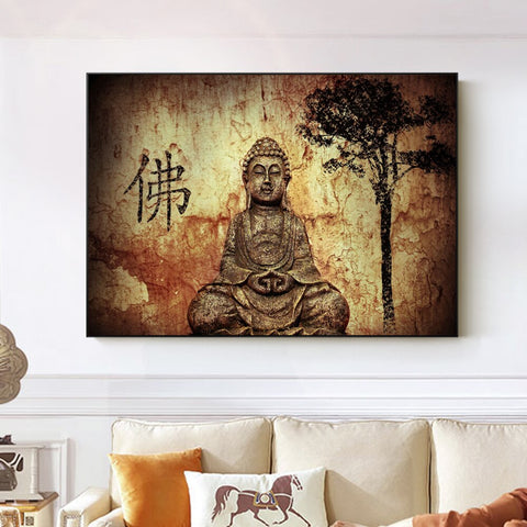 Tableau Bouddha Signe Chinois