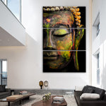 Tableau Bouddha Méditation Coloré