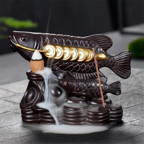 Porte Encens Dragon Poisson