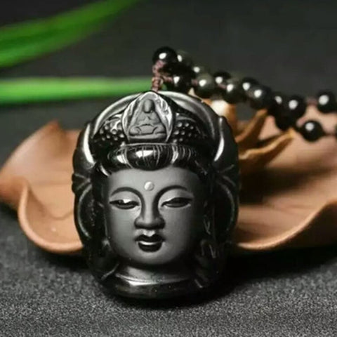 Amulette tête Bouddha couronne