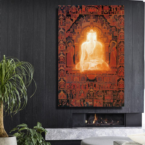 Tableau Bouddha Illumination Dorée