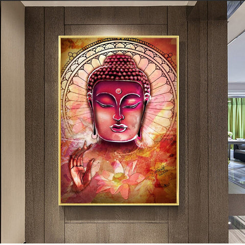 Tableau Bouddha Fleur de Lotus