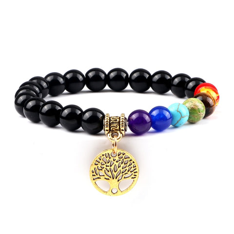 Bracelet Chakra obsidienne