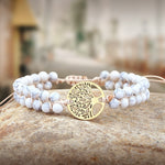Bracelet de yoga pierre de lune