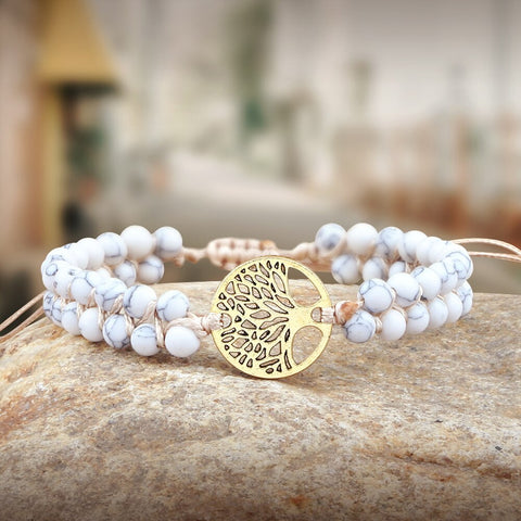 Bracelet de yoga pierre de lune