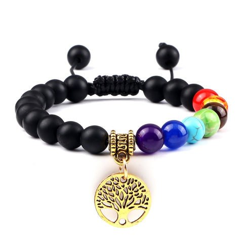 bracelet chakra onyx